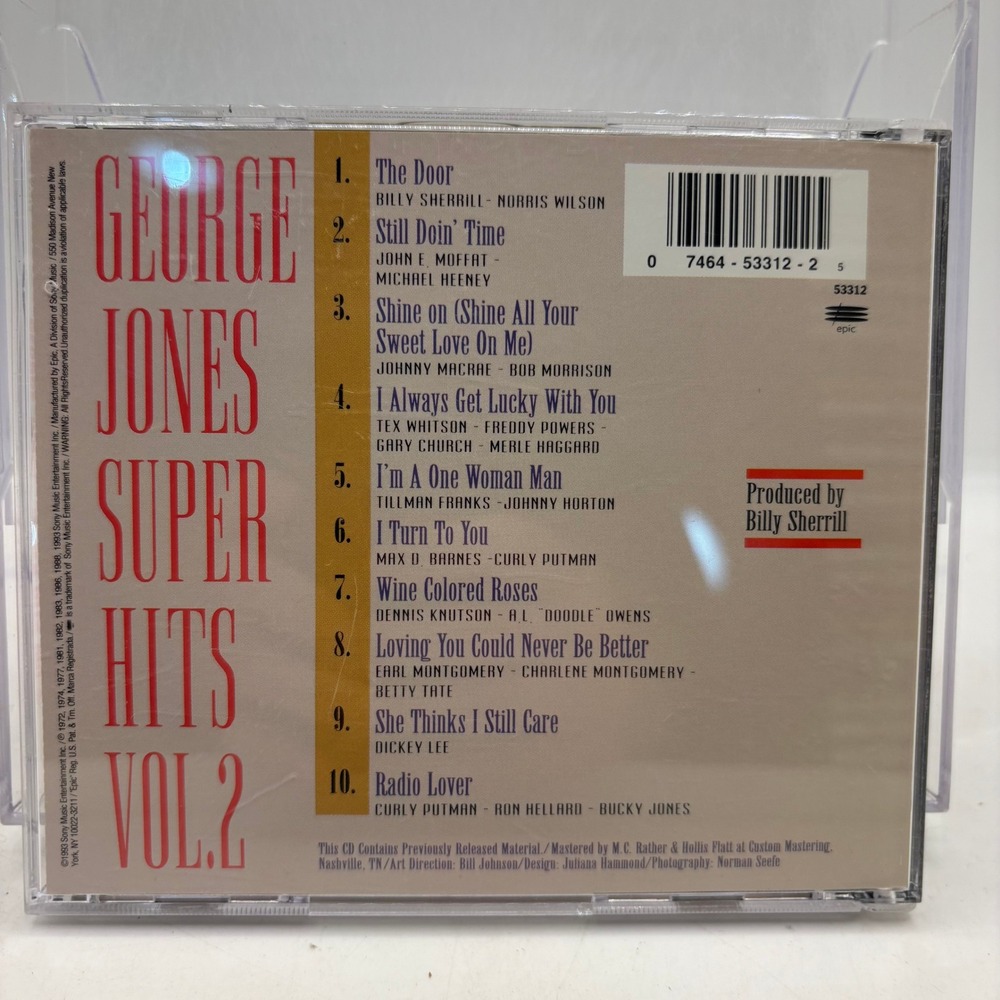 George Jones Super Hits Vol 2 CD 1993 Epic‎ EK 53312 Country Music Compilation